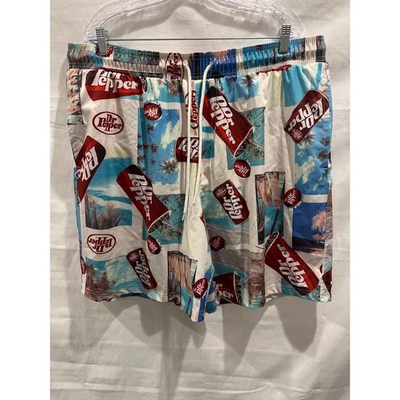 Dr Pepper Other - Dr Pepper Mens Tropical Beach Print Swim Trunks Board Shorts 3XL RPN007BMNWT